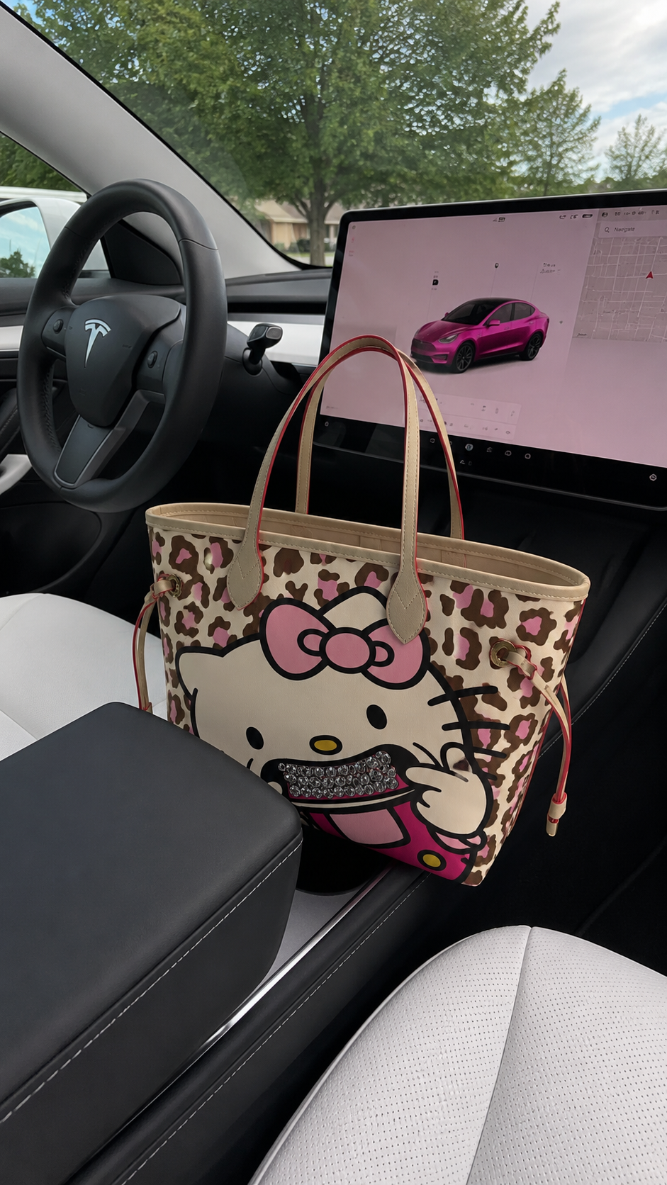 Hk bling large tote bag