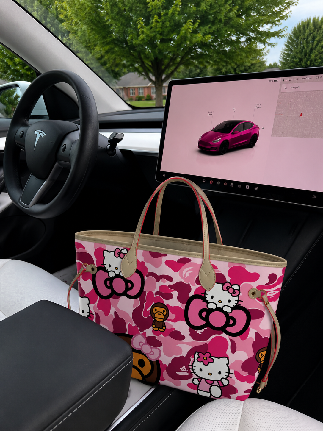 HK x Bape large tote bag